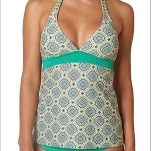 prAna‎ Women's Lahari Tankini Top Cool Green Sundial X-Small NWT Swimsuit